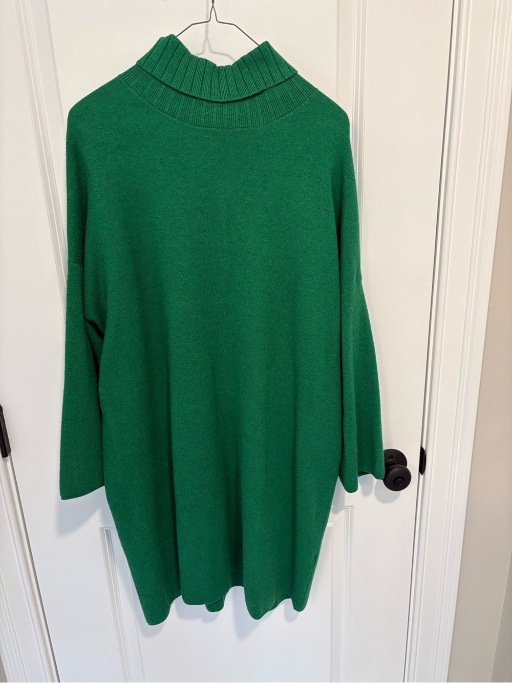 Pomander Place Emerald Green Cowl-Neck Mini Dress